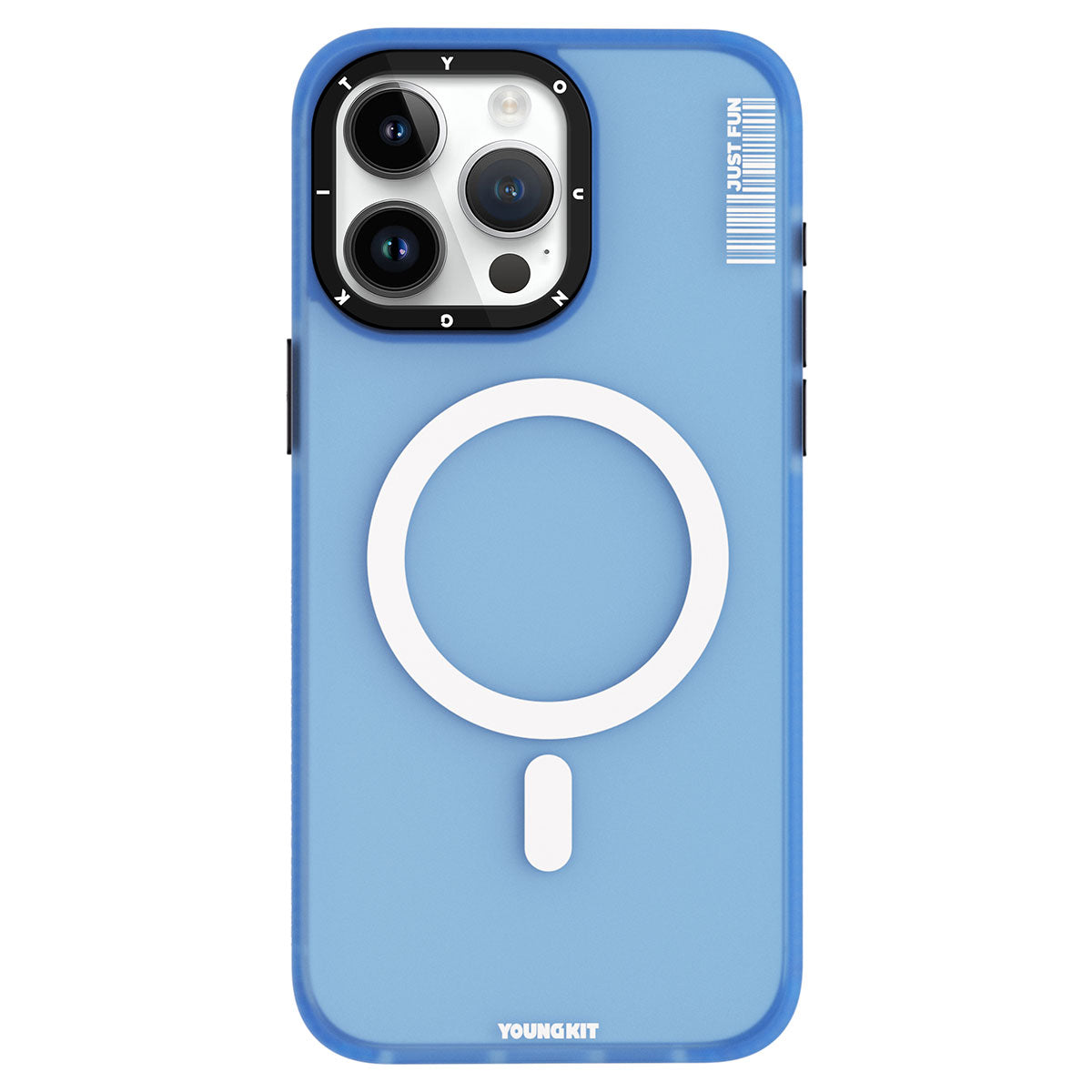 Apple iPhone 15 Pro Max Case M-safe Charging Feature Youngkit Colored Sand Series Cover Blue 