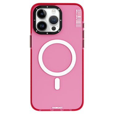 Apple iPhone 15 Pro Max Case M-safe Charging Feature YoungKit Crystal Color Series Cover Black 