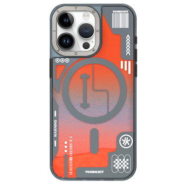 Apple iPhone 15 Pro Max Case M-Safe Charging Feature YoungKit Galaxy Series Cover Blue 