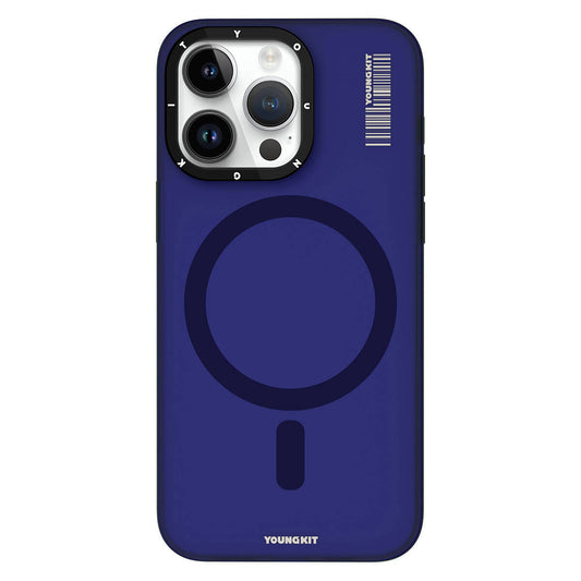 Apple iPhone 15 Pro Max Case M-safe Charging Feature Youngkit Hidden Sand Series Cover Blue 