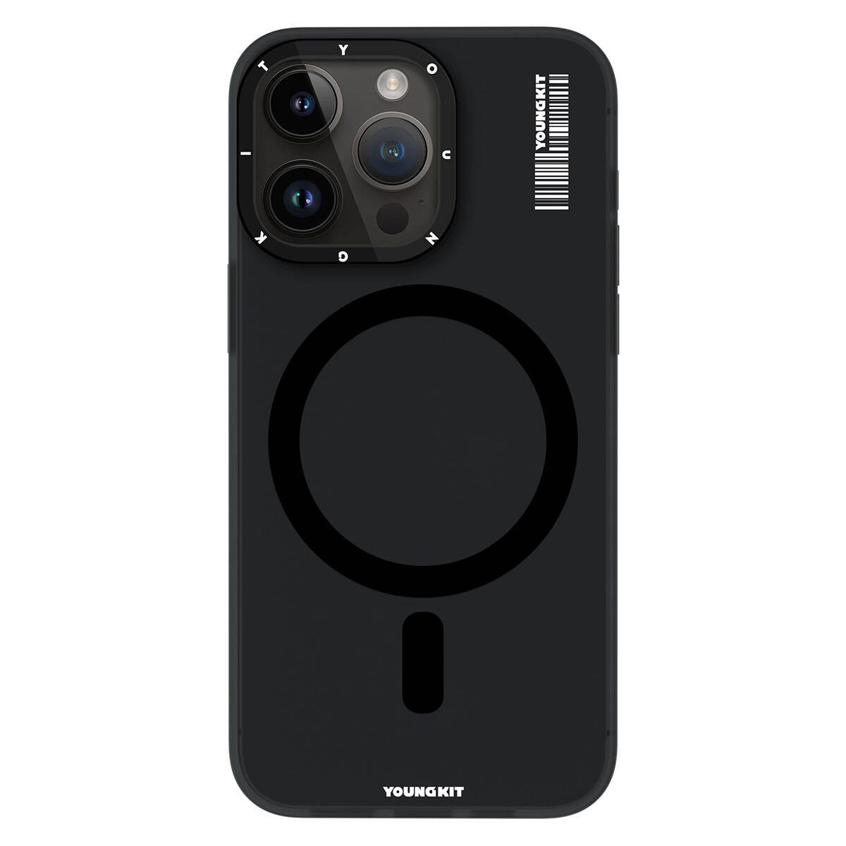 Apple iPhone 15 Pro Max Case M-safe Charging Feature Youngkit Hidden Sand Series Cover Black 