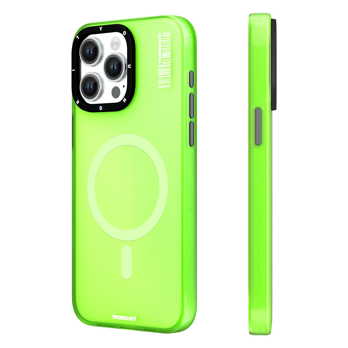 Apple iPhone 15 Pro Max Case M-safe Charging Feature Youngkit Hidden Sand Series Cover Black 