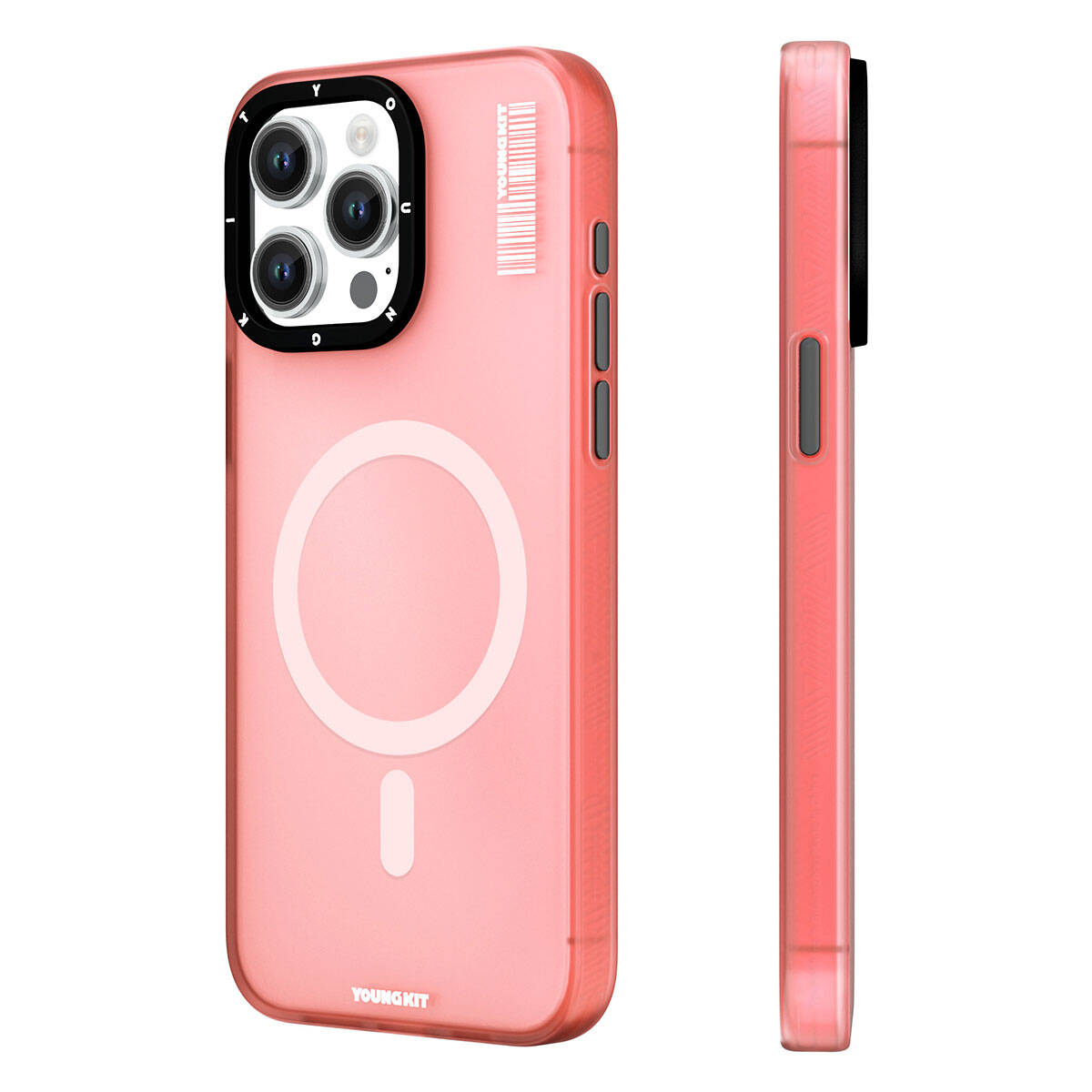 Apple iPhone 15 Pro Max Case M-safe Charging Feature Youngkit Hidden Sand Series Cover Pink 