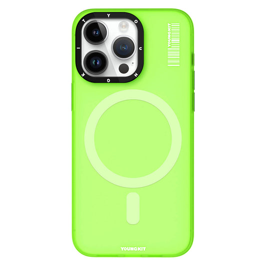 Apple iPhone 15 Pro Max Case M-safe Charging Feature Youngkit Hidden Sand Series Cover Green 