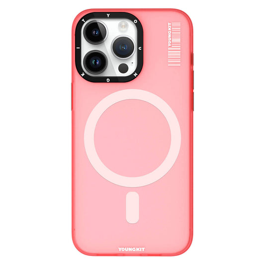 Apple iPhone 15 Pro Max Case M-safe Charging Feature Youngkit Hidden Sand Series Cover Pink 