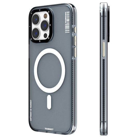 Apple iPhone 15 Pro Max Case M-safe Charging Feature Youngkit Jiansha Series Cover Black 