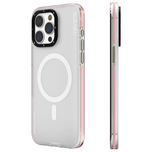 Apple iPhone 15 Pro Max Case M-safe Charging Feature Youngkit Jiansha Series Cover Pink 