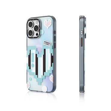 Apple iPhone 15 Pro Max Kılıf M-safe Şarj Özellikli Youngkit Love Serisi Kapak Mor