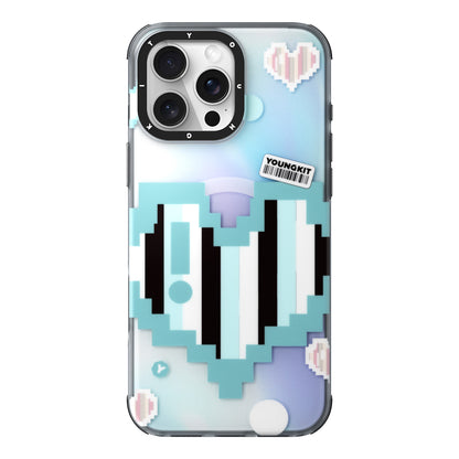 Apple iPhone 15 Pro Max Kılıf M-safe Şarj Özellikli Youngkit Love Serisi Kapak Pembe