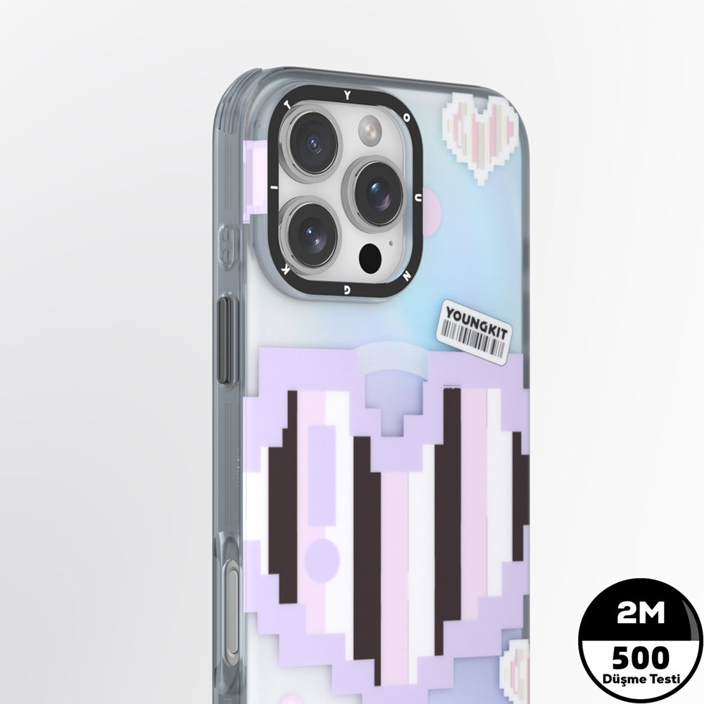 Apple iPhone 15 Pro Max Kılıf M-safe Şarj Özellikli Youngkit Love Serisi Kapak Yeşil