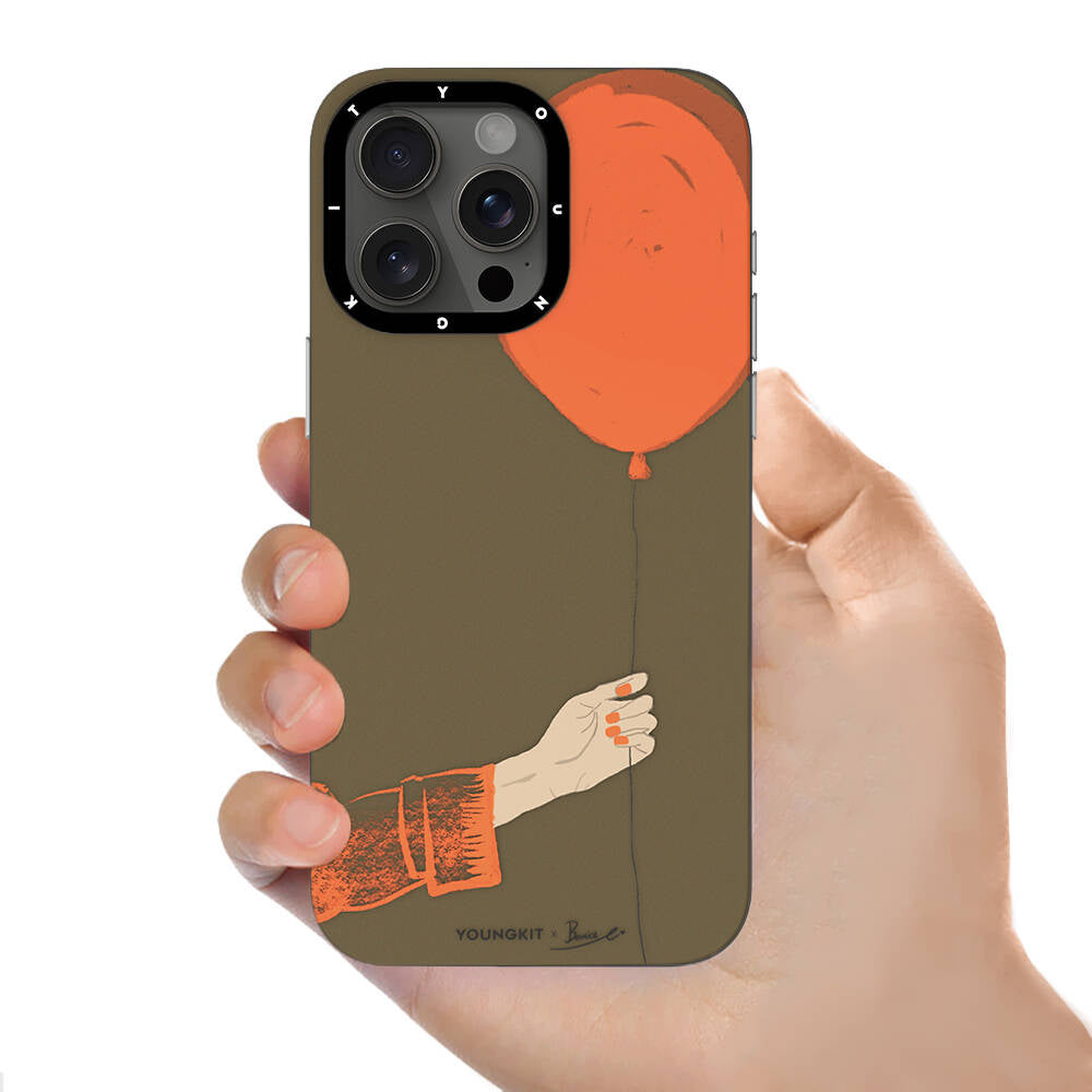 Apple iPhone 15 Pro Max Case M-safe Charging Feature Youngkit Orange Series Flying Balloon Cover Orange 