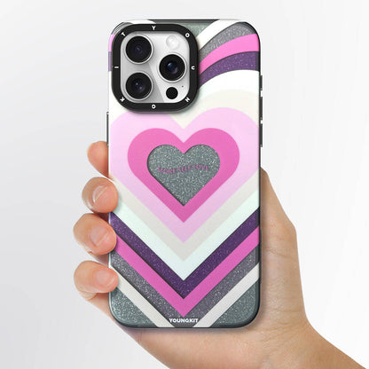 Apple iPhone 15 Pro  Max Kılıf M-safe Şarj Özellikli Youngkit Star Dazzle Serisi Kapak Gri