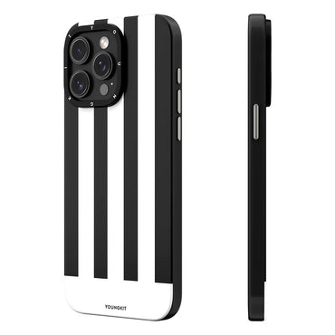 Apple iPhone 15 Pro Max Case M-safe Charging Feature Youngkit Striped Piano Keys Series Cover Blue 