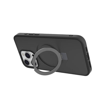 Apple iPhone 15 Pro Max Kılıf M-safe Şarj Özellikli Yüzük Standlı Lisanslı Switcheasy Magstand-M Kapak Renksiz
