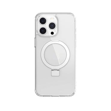 Apple iPhone 15 Pro Max Kılıf M-safe Şarj Özellikli Yüzük Standlı Lisanslı Switcheasy Magstand-M Kapak Renksiz