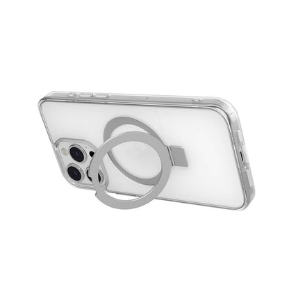 Apple iPhone 15 Pro Max Kılıf M-safe Şarj Özellikli Yüzük Standlı Lisanslı Switcheasy Magstand-M Kapak Renksiz