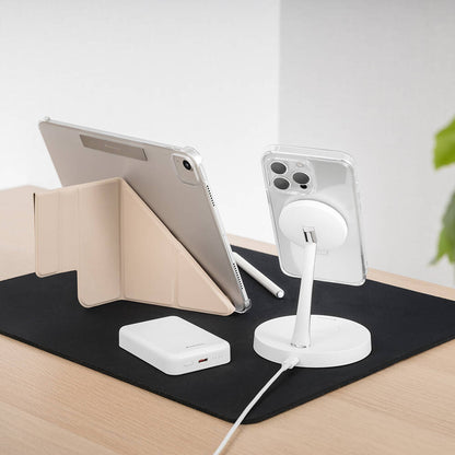 Apple iPhone 15 Pro Max Kılıf M-safe Şarj Özellikli Yüzük Standlı Lisanslı Switcheasy Magstand-M Kapak Renksiz