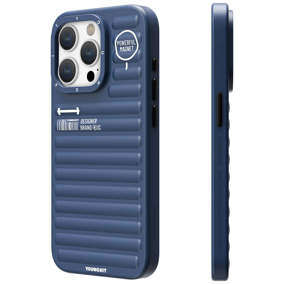 Apple iPhone 15 Pro Max Case Matte Color Design YoungKit Original Series Cover Black 