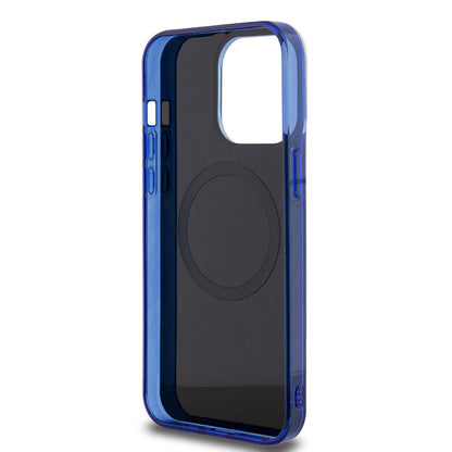 Apple iPhone 15 Pro Max Kılıf Mercedes Benz Orjinal Lisanslı M-safe Şarj Özellikli Çift Katmanlı Mini Yıldız Desenli Kapak Siyah