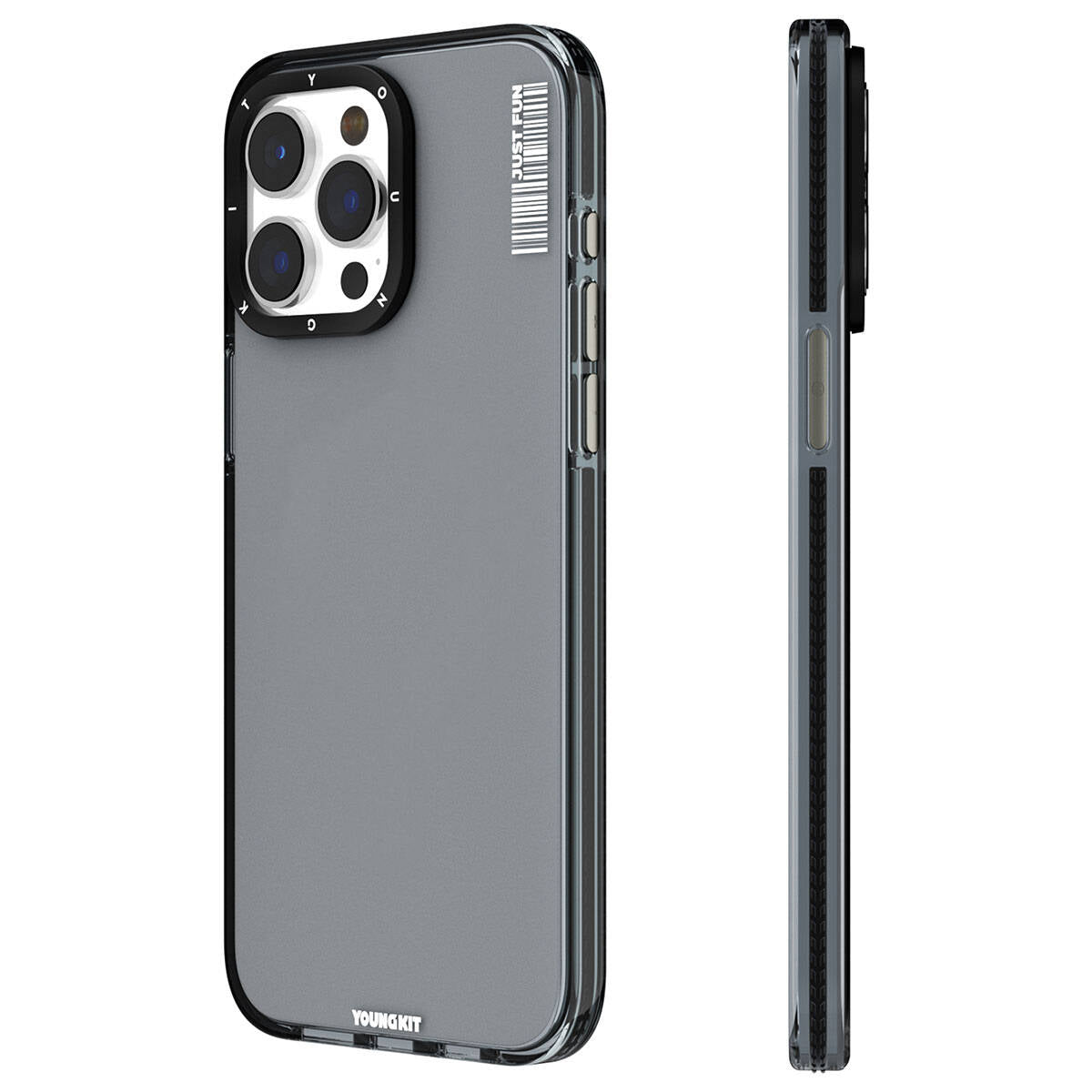 Apple iPhone 15 Pro Max Case Smooth Flat Back Surface YoungKit Crystal Color Series Cover Colorless 