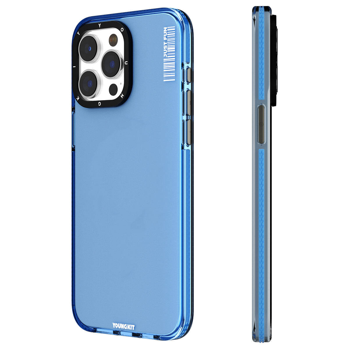 Apple iPhone 15 Pro Max Case Smooth Flat Back Surface YoungKit Crystal Color Series Cover Colorless 