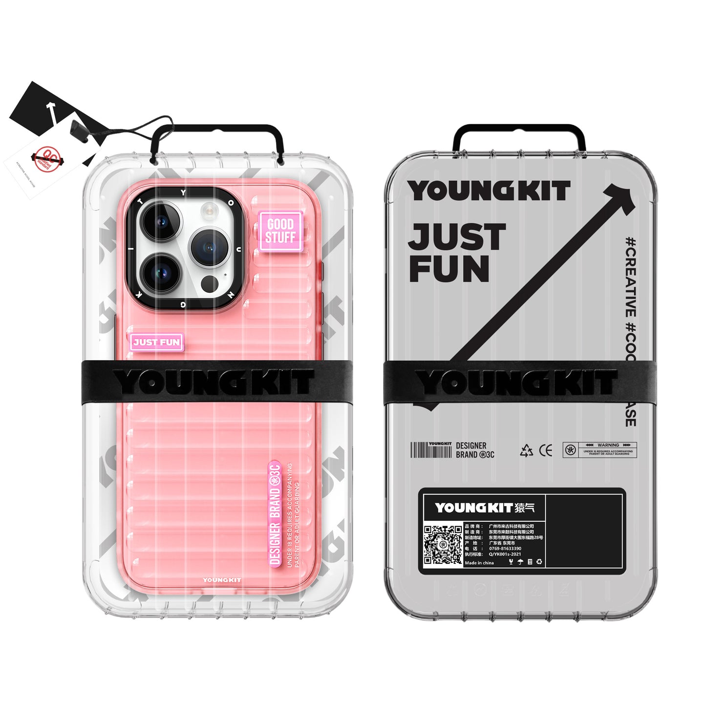 Apple iPhone 15 Pro Max Case Transparent Colorful Design YoungKit Fluorite Series Cover Green 