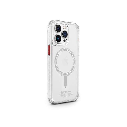 Apple iPhone 15 Pro Max Case SkinArma Transparent Airbag Design M-safe Charging Feature Saido Cover Colorless 