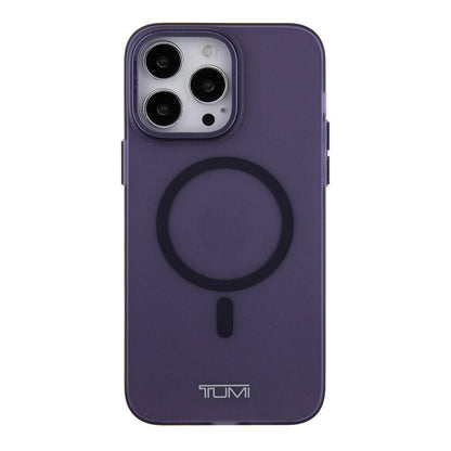 Apple iPhone 15 Pro Max Kılıf TUMI Orjinal Lisanslı M-safe Şarj Özellikli Buzlu Mat Kapak Mavi