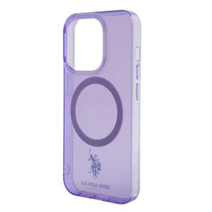 Apple iPhone 15 Pro Max Kılıf U.S. Polo Assn. Orjinal Lisanslı M-safe Şarj Özellikli Transparan Tasarım Kapak Renksiz