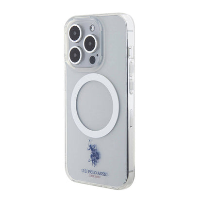 Apple iPhone 15 Pro Max Kılıf U.S. Polo Assn. Orjinal Lisanslı M-safe Şarj Özellikli Transparan Tasarım Kapak Renksiz