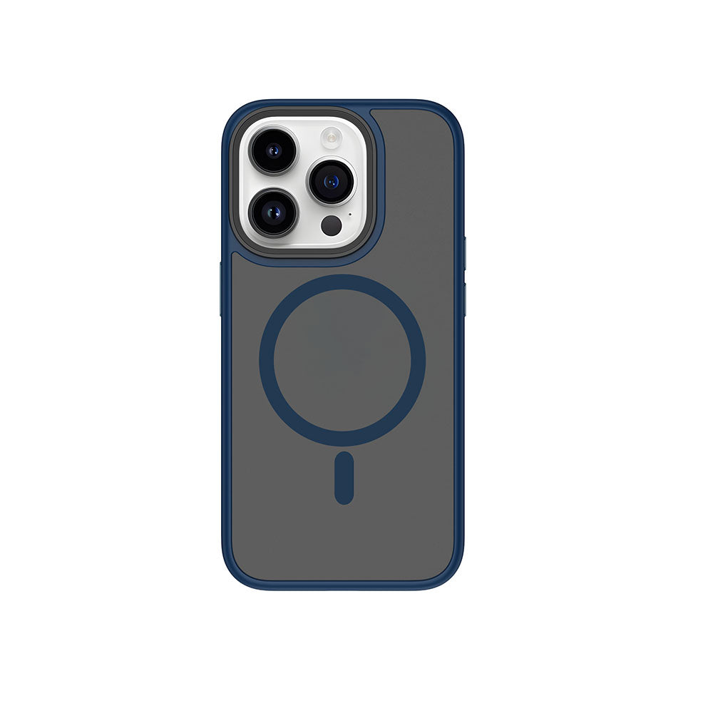 Apple iPhone 15 Pro Max Case Wiwu FGG-011 M-safe Charging Camera Protection Cover Blue 