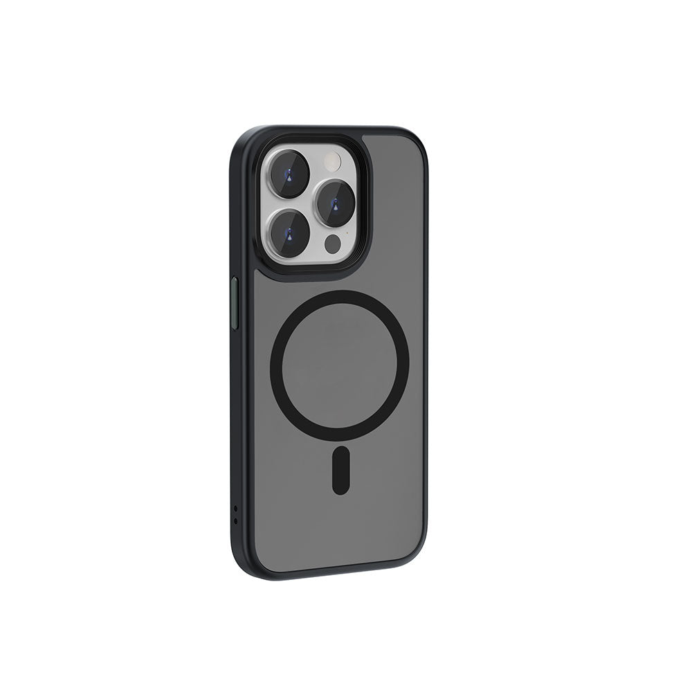 Apple iPhone 15 Pro Max Case Wiwu FGG-011 M-safe Charging Camera Protection Cover Black 