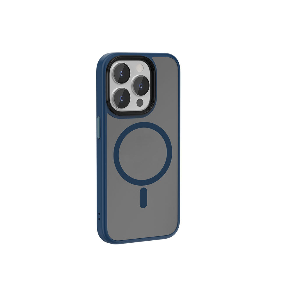 Apple iPhone 15 Pro Max Case Wiwu FGG-011 M-safe Charging Camera Protection Cover Blue 