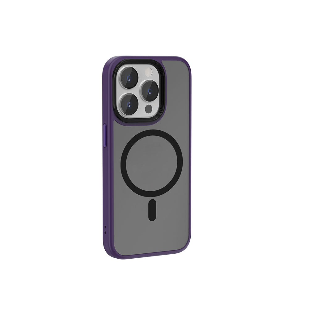 Apple iPhone 15 Pro Max Case Wiwu FGG-011 M-safe Charging Feature Camera Protection Cover Purple 