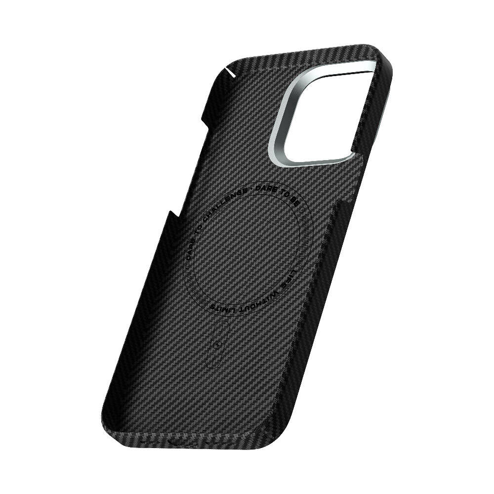 Apple iPhone 15 Pro Max Case Wiwu HHX-016 Carbon Fiber 600D Mars Kevlar Cover Black 