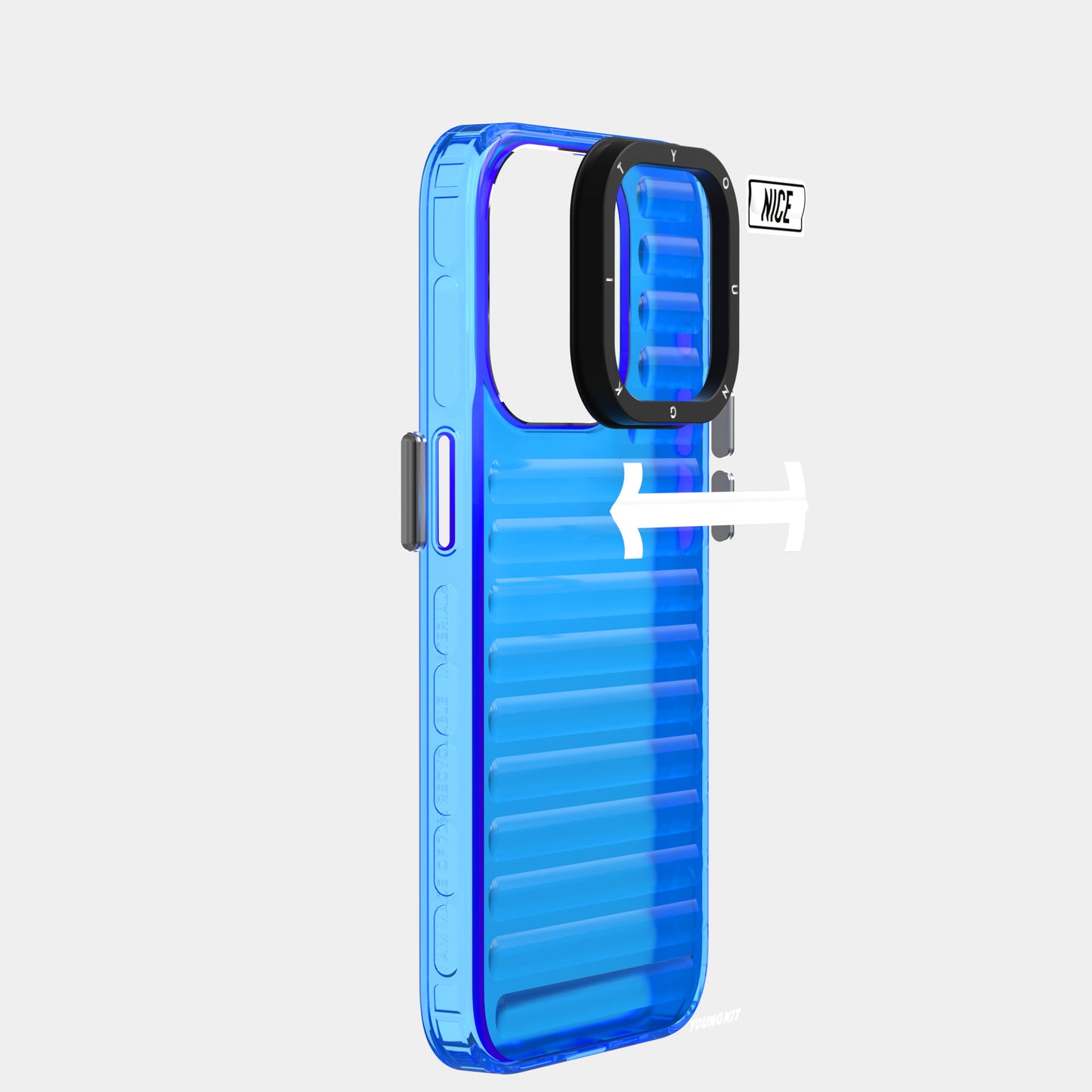 Apple iPhone 15 Pro Max Case YoungKit Luggage FireFly Series Cover Sierra Blue 