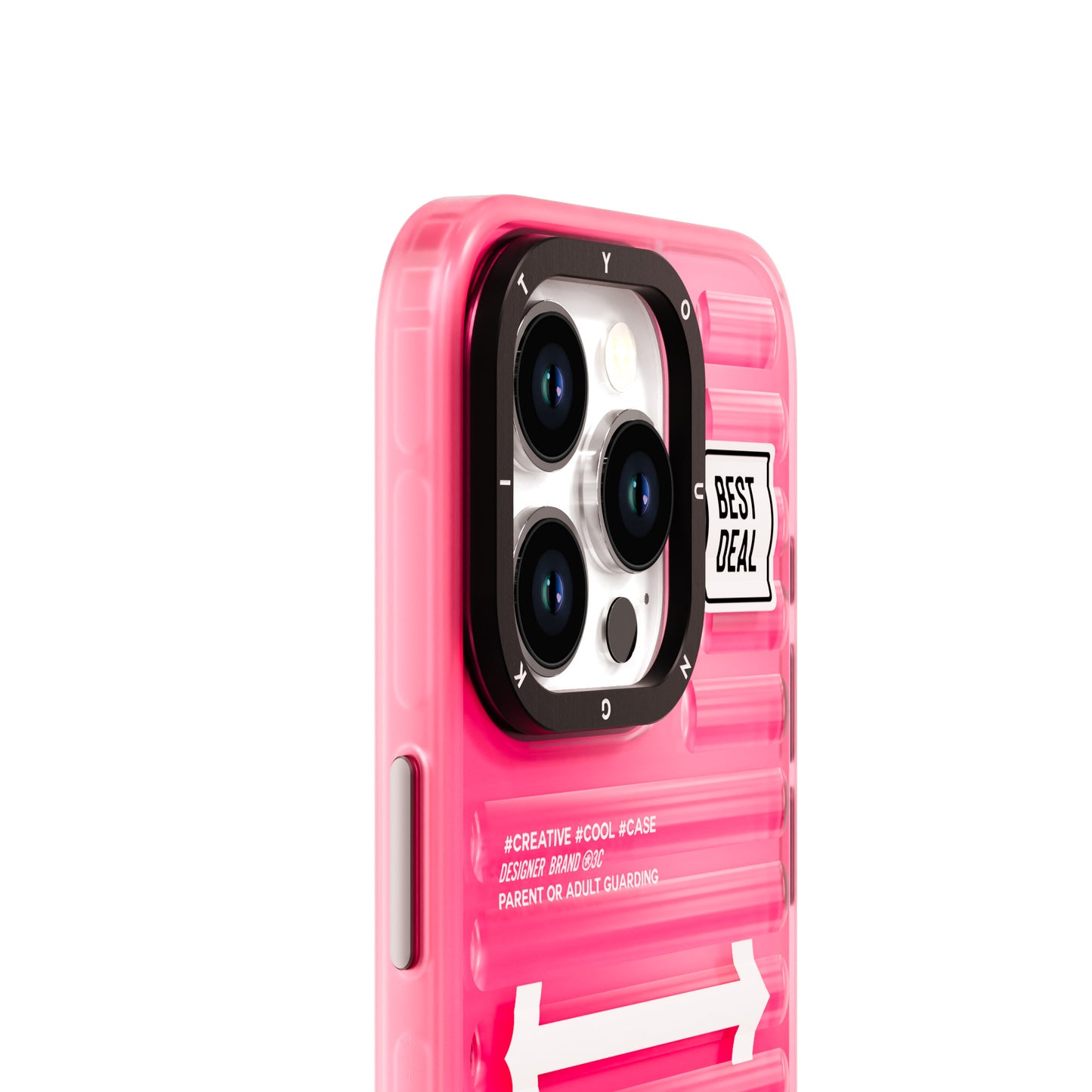 Apple iPhone 15 Pro Max Case YoungKit Luggage FireFly Series Cover Pink 