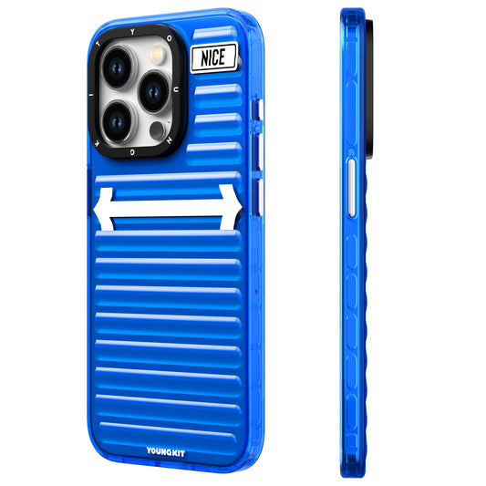 Apple iPhone 15 Pro Max Case YoungKit Luggage FireFly Series Cover Blue 