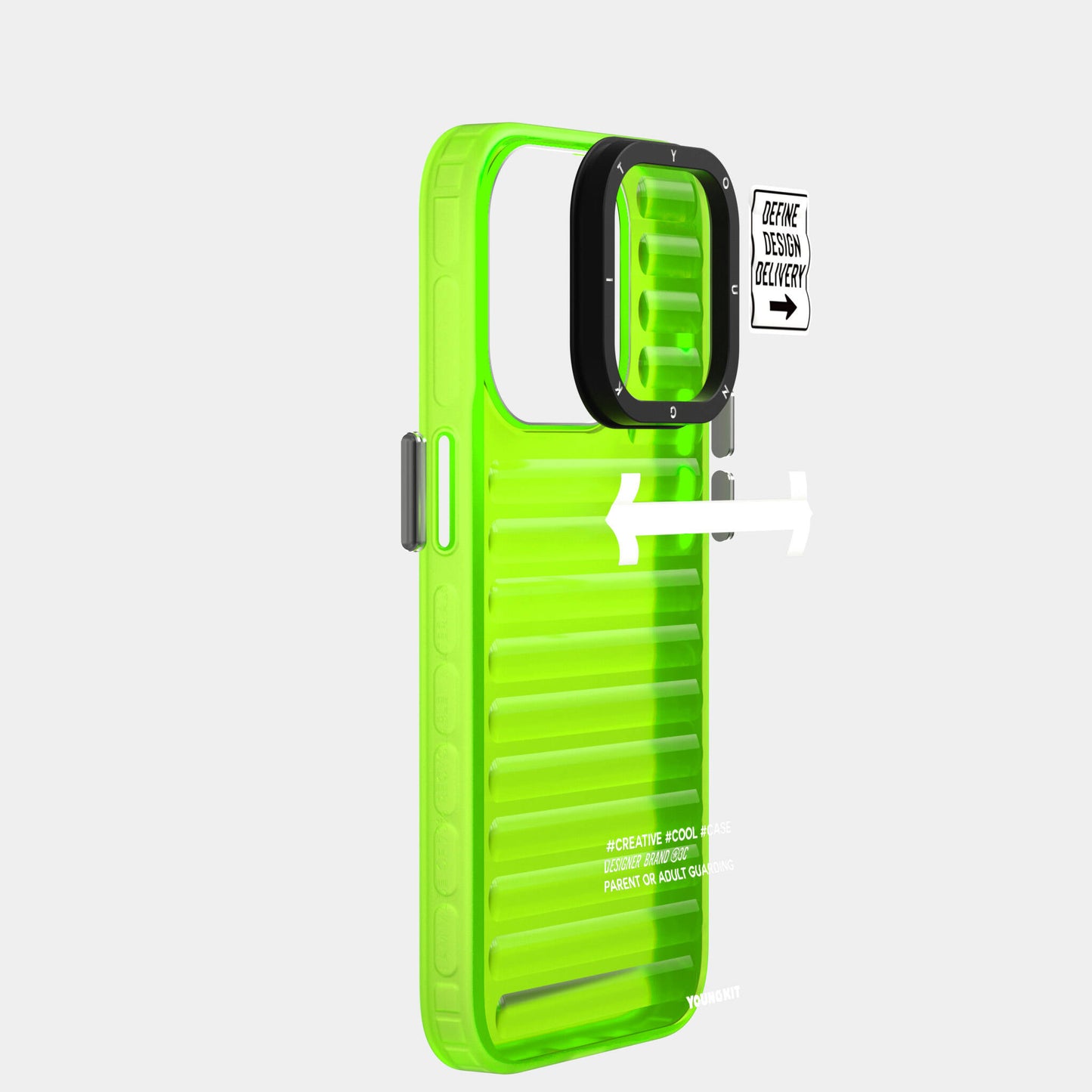 Apple iPhone 15 Pro Max Case YoungKit Luggage FireFly Series Cover Green 