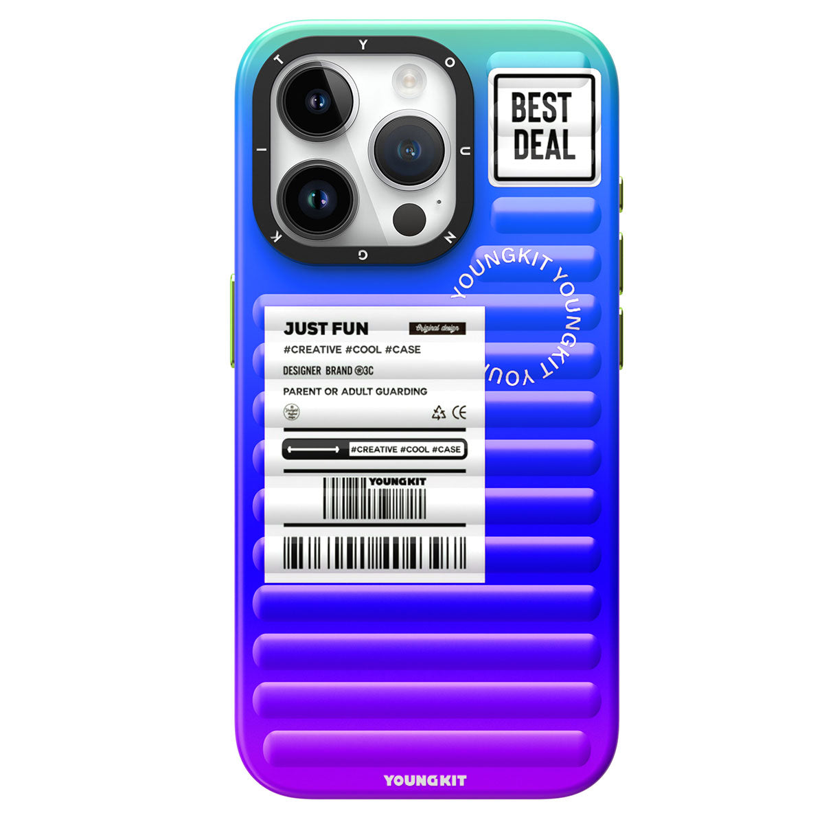 Apple iPhone 15 Pro Max Case YoungKit The Secret Color Series Cover Blue 