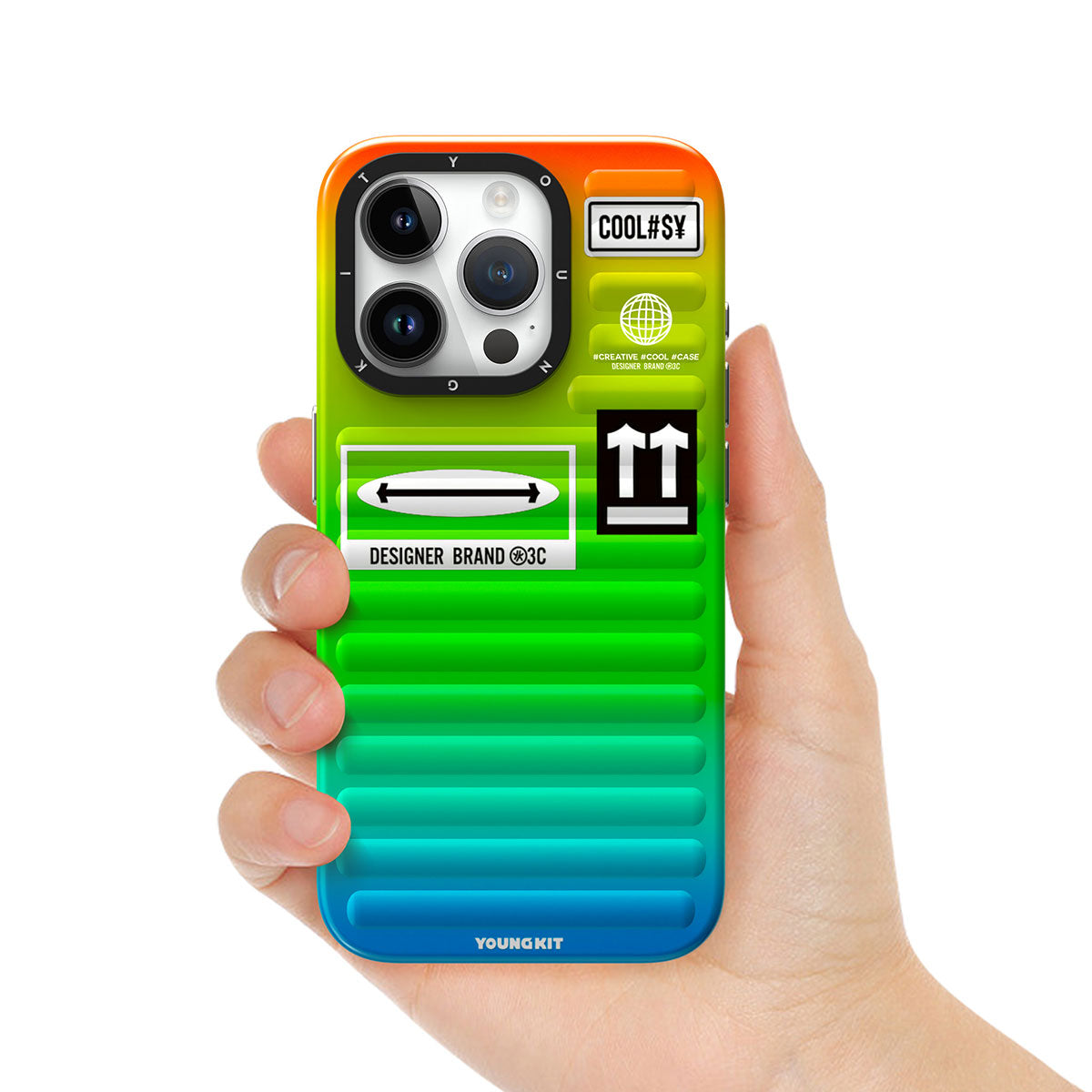 Apple iPhone 15 Pro Max Case YoungKit The Secret Color Series Cover Orange 