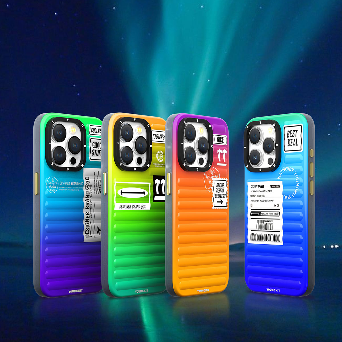 Apple iPhone 15 Pro Max Case YoungKit The Secret Color Series Cover Blue 