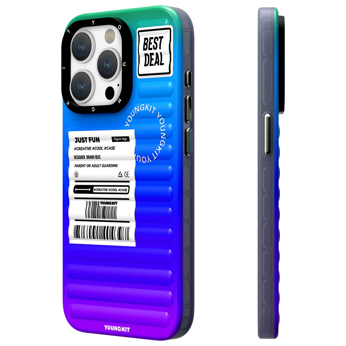 Apple iPhone 15 Pro Max Case YoungKit The Secret Color Series Cover Blue 