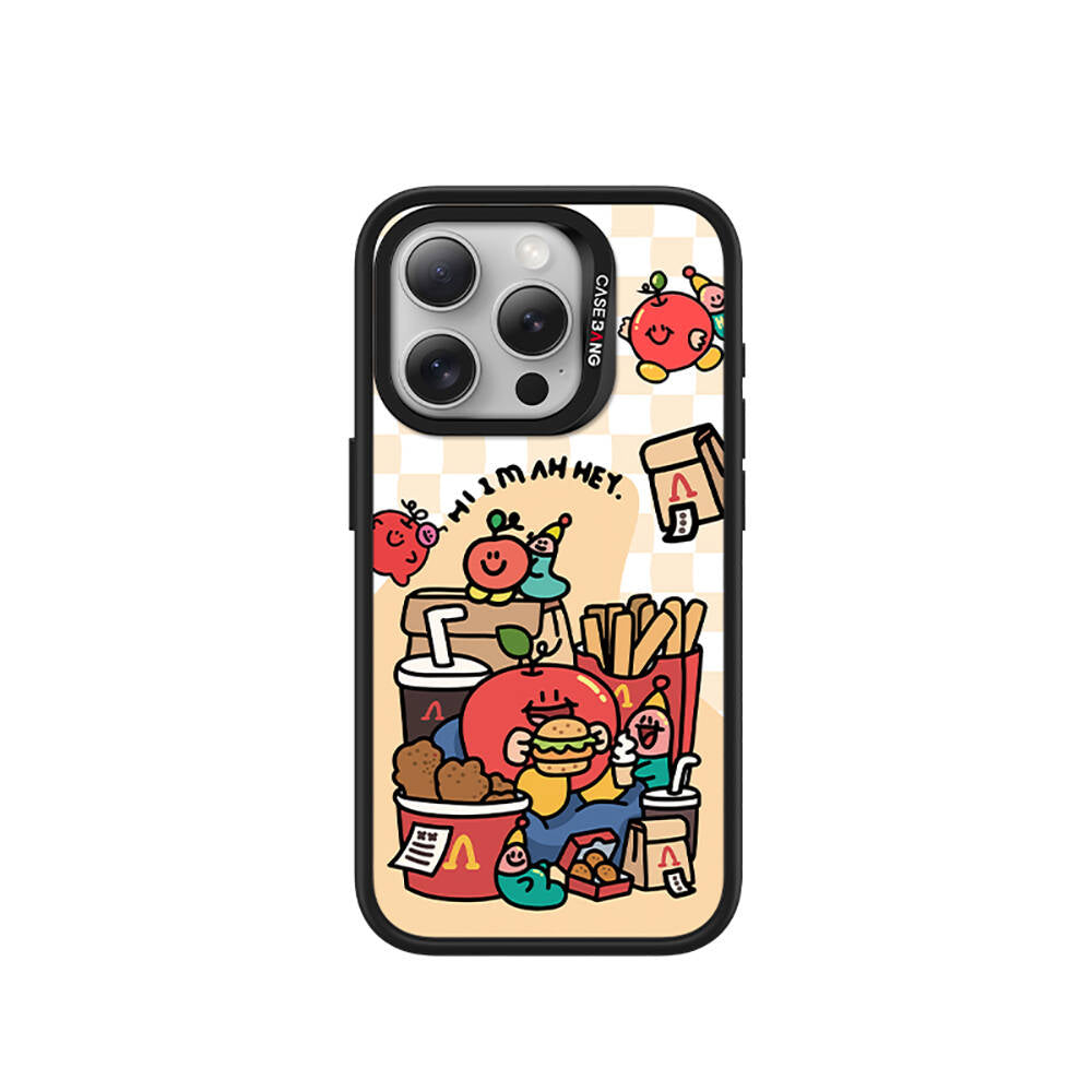 Apple iPhone 15 Pro Max M-safe Şarj Özellikli Casebang Ahhey Serisi Arka Panel Pembe
