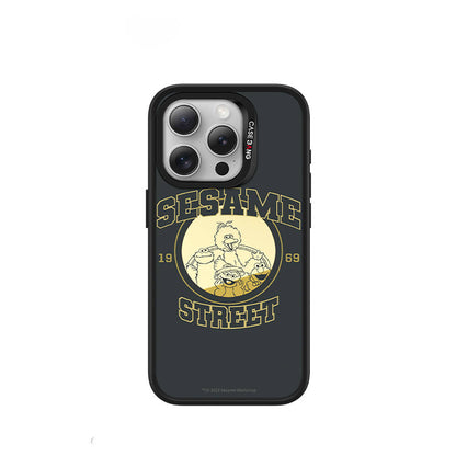Apple iPhone 15 Pro Max M-safe Şarj Özellikli Casebang Sesame Street Serisi Mıknatıslı Arka Panel Siyah