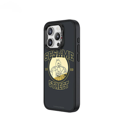 Apple iPhone 15 Pro Max M-safe Şarj Özellikli Casebang Sesame Street Serisi Mıknatıslı Arka Panel Siyah