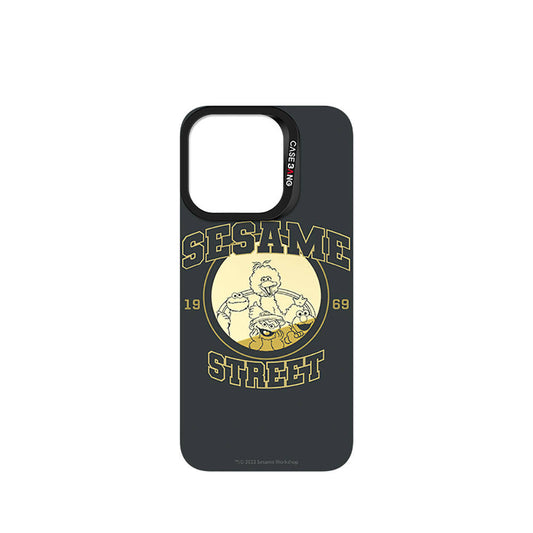 Apple iPhone 15 Pro Max M-safe Şarj Özellikli Casebang Sesame Street Serisi Mıknatıslı Arka Panel Siyah