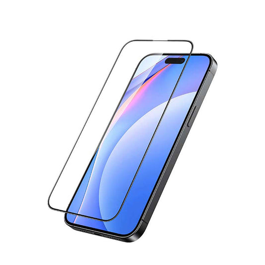 Apple iPhone 15 Pro Max Recci RSP-A05SD 3D HD Full Transparent Tempered Glass Screen Protector Black 