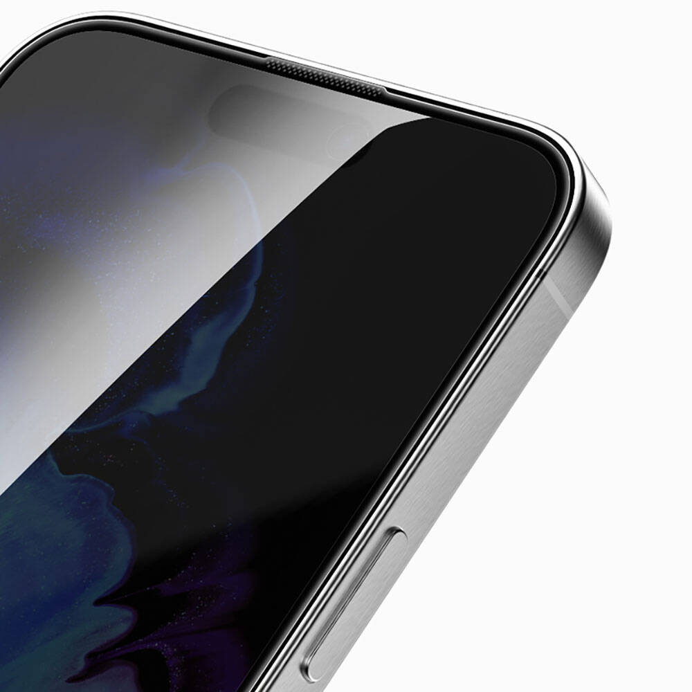 Apple iPhone 15 Pro Max Recci RSP-A19AP Privacy Tempered Glass Screen Protector Gray 