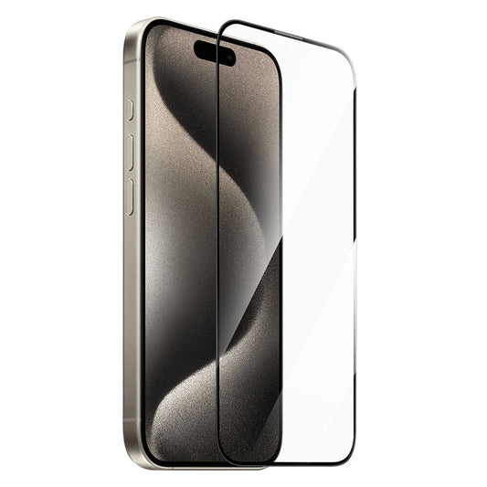 Apple iPhone 15 Pro Max Wiwu GT-010 Anti-Reflective Polymer Oleophobic Coating Ultra Thin Tempered Glass Screen Protector Black 